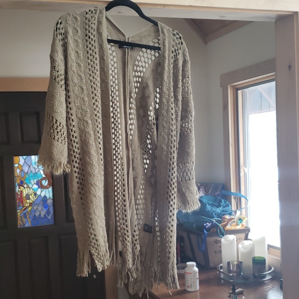 Olive boho cardigan